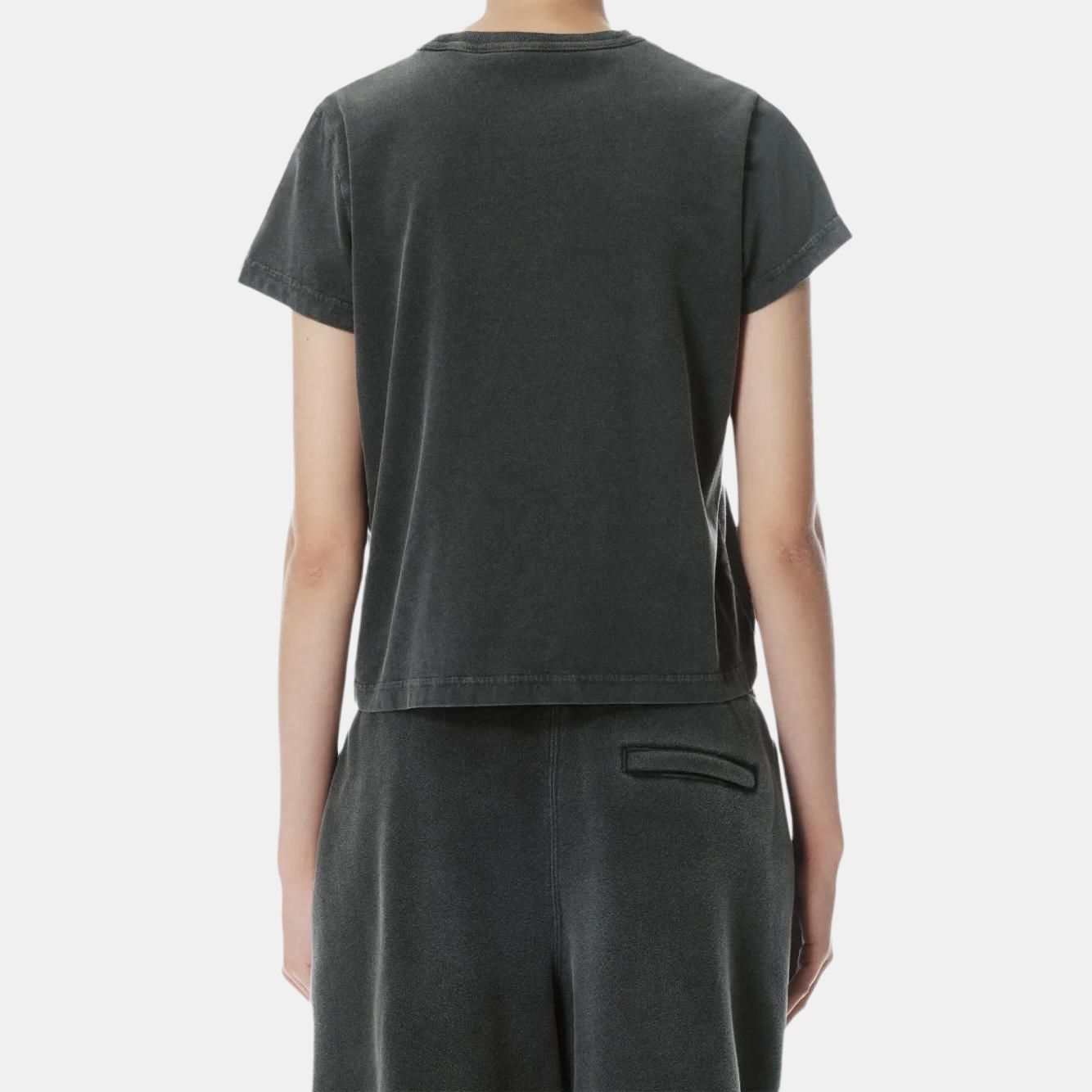 Футболка из хлопка с логотипом Alexander Wang, черный — фото 4