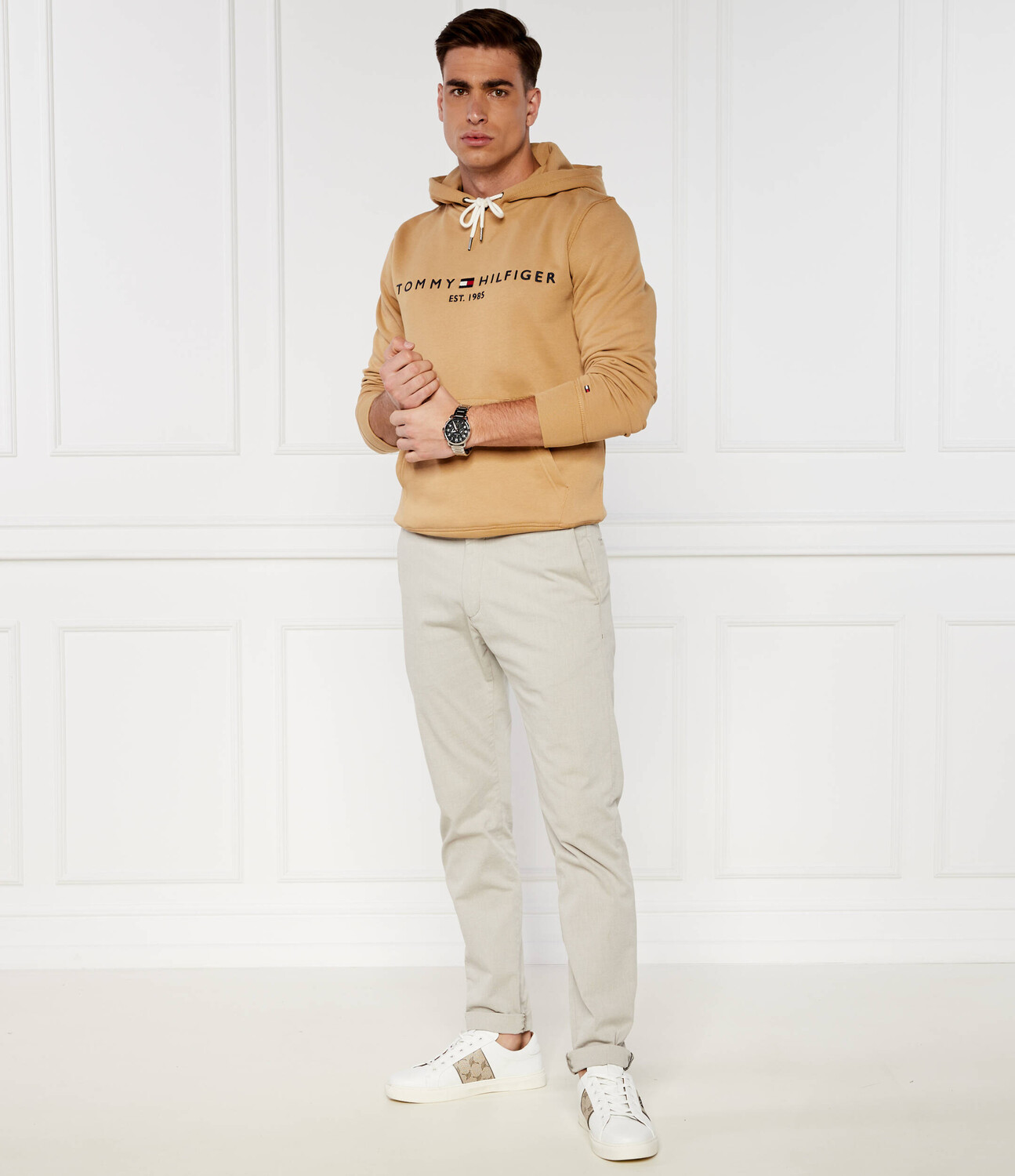 Толстовка Tommy Hilfiger Regular Fit, кэмел — фото 2