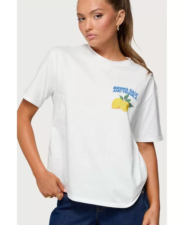 

Женская футболка Let'S Make Margs большого размера Edikted, белый