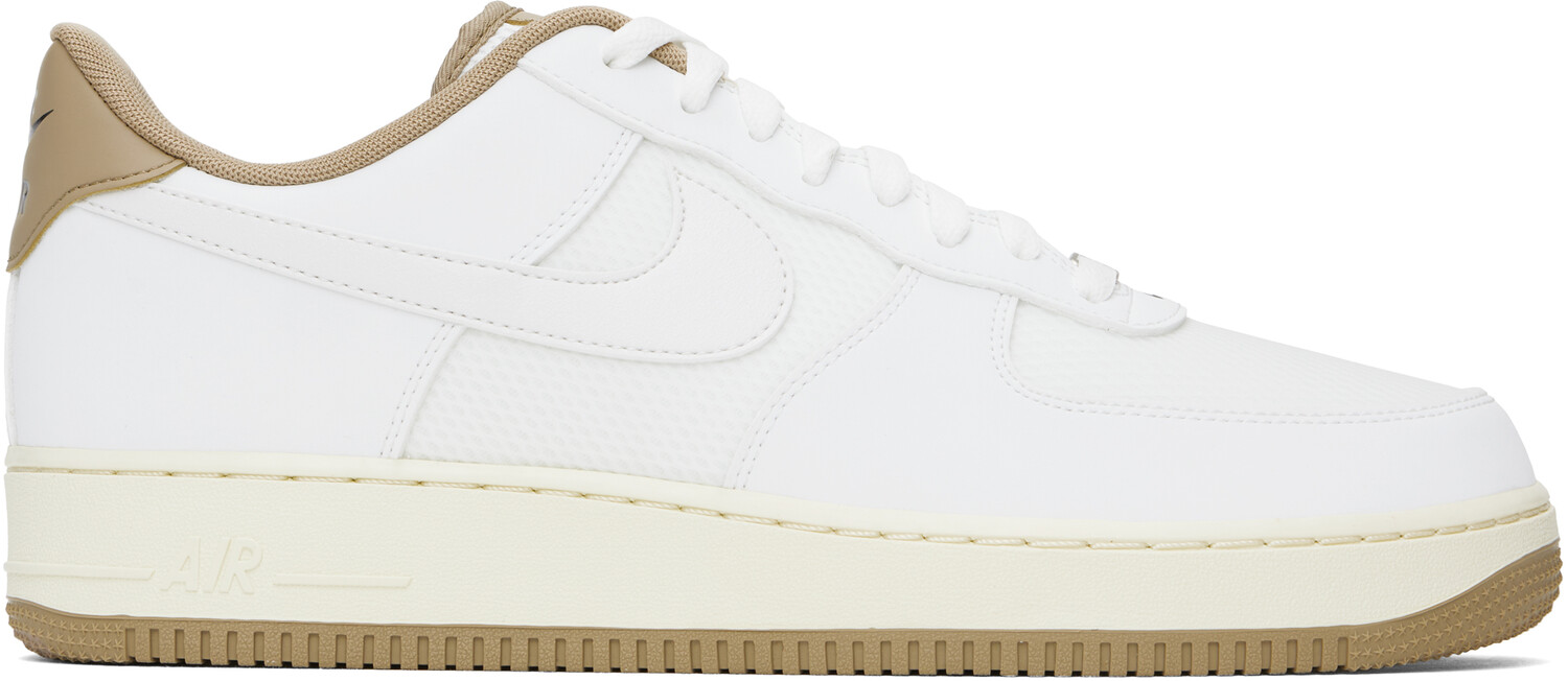 

Бело-коричневые кроссовки Air Force 1 '07 LV8 Nike, Коричневый, Бело-коричневые кроссовки Air Force 1 '07 LV8 Nike