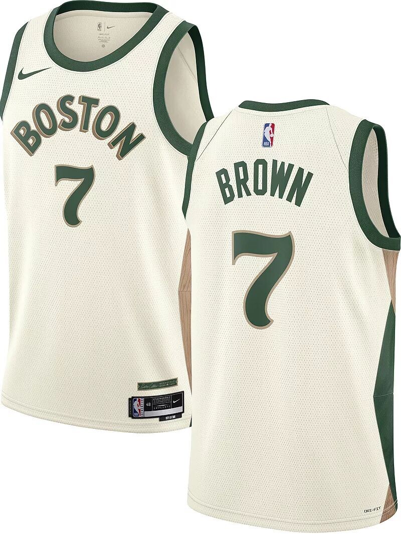 

Мужская майка Nike City Edition Boston Celtics Jaylen Brown #7 Swingman 2023-24