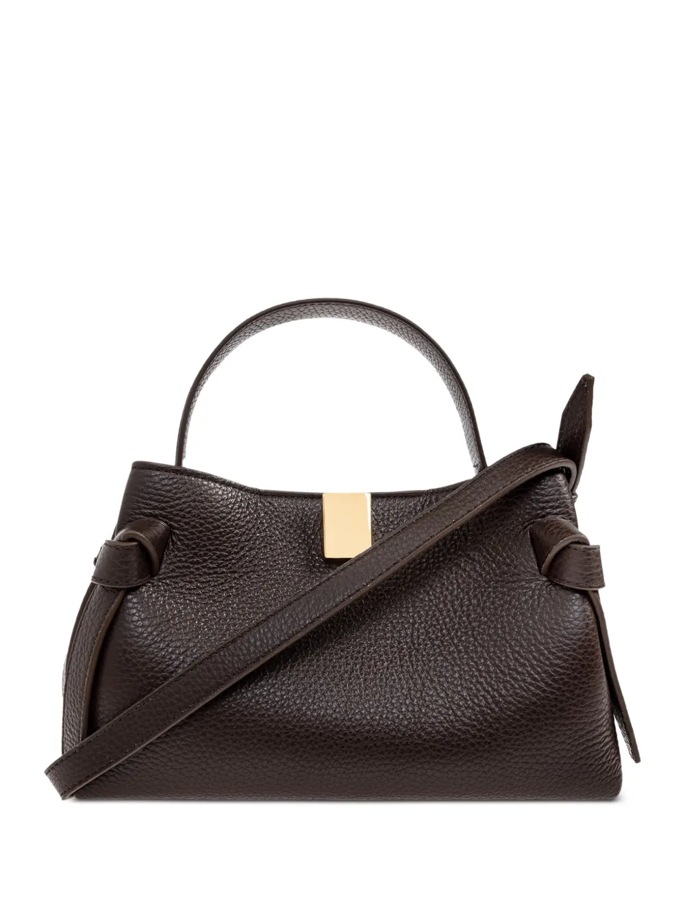 

Мини-сумка-тоут Gyoza из кожи с узлом Yuzefi, коричневый