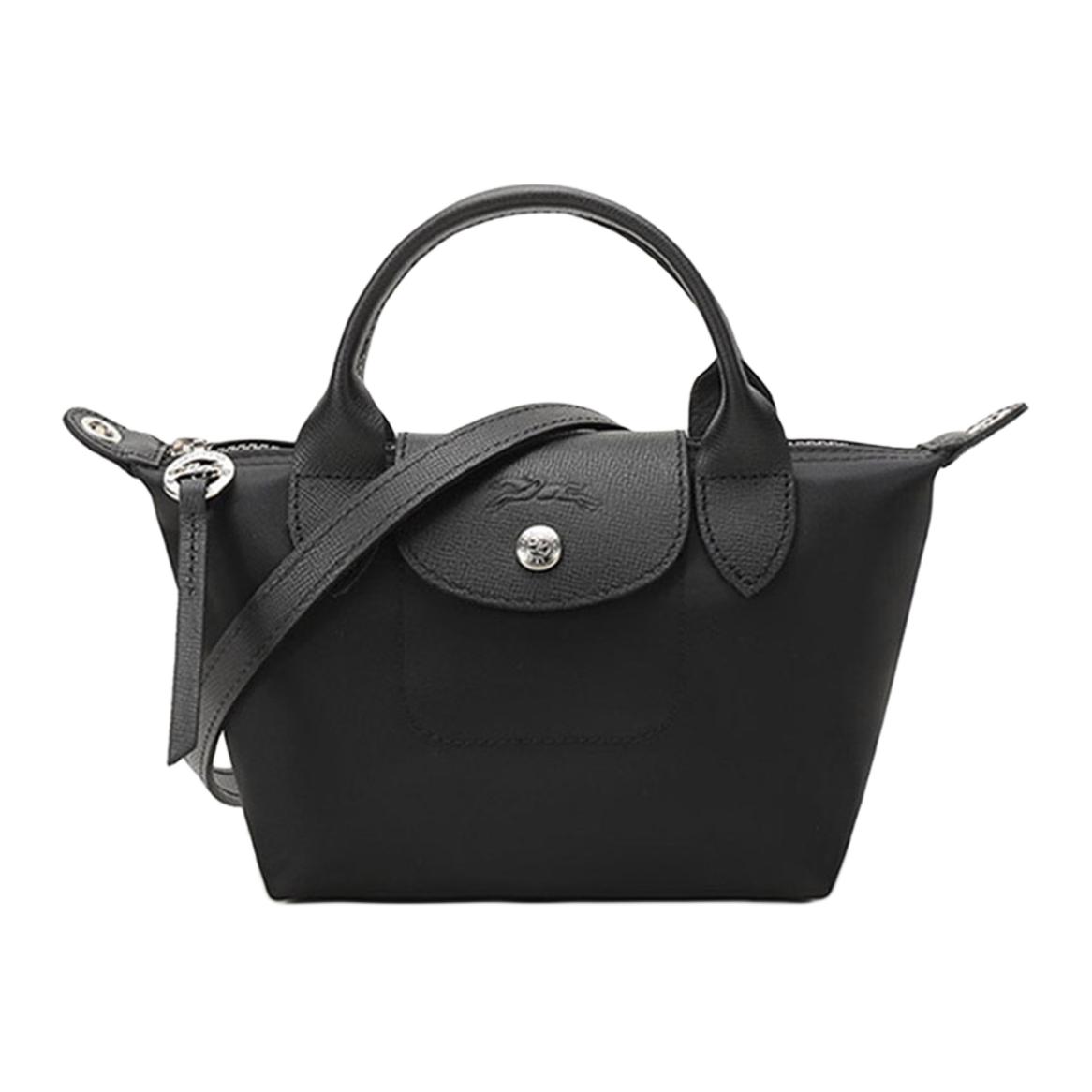 

LONGCHAMP Сумка-мешок Le Pliage Néo Canvas Dumpling Bag, на одно плечо, мини, женская, черная