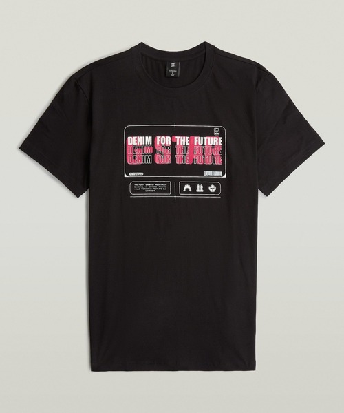 

Футболка с графическим принтом G-STAR, темно-черный
