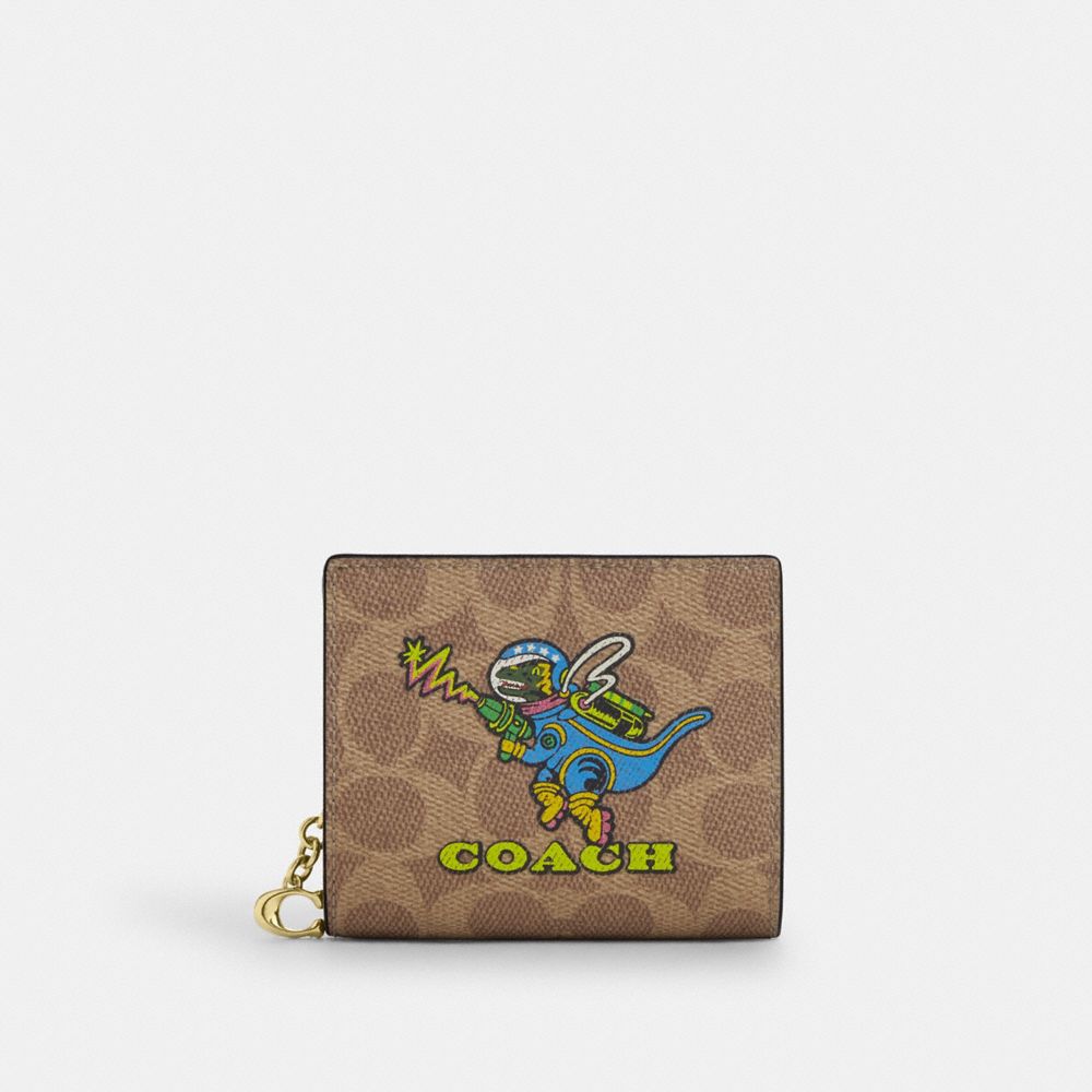 

Кошелек Coach Cosmic Coach Snap Wallet, цвет Gold/Tan Multi