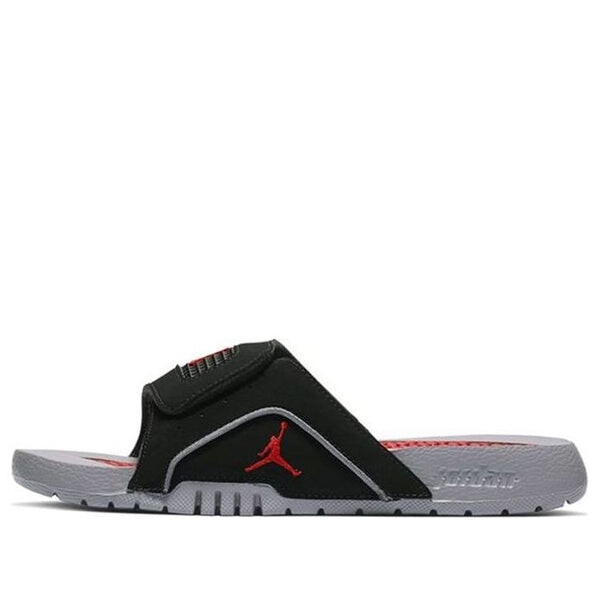 

Тапочки hydro 4 retro slide 'black cement grey' Air Jordan, черный