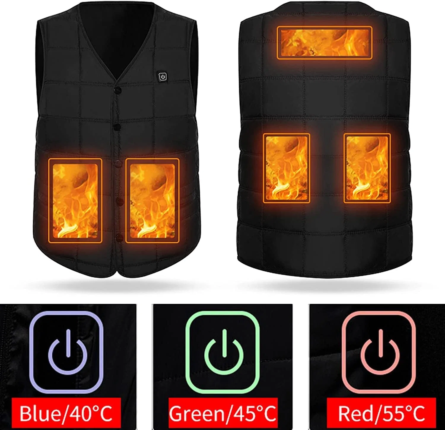 Жилет с подогревом, Красный — фото 2