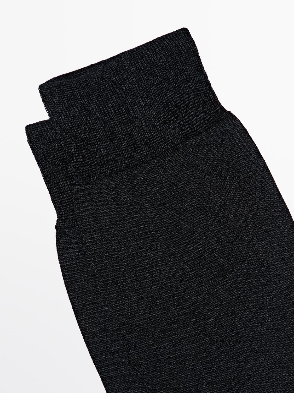 Классические однотонные носки Massimo Dutti, black — фото 4