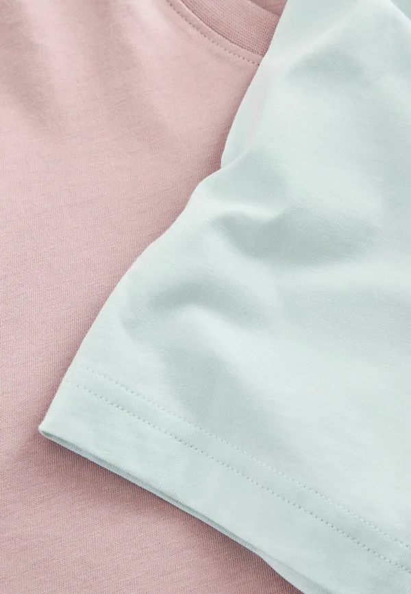 6 стандартных базовых футболок Next, Dusky Pastels Pink Sage Aqua White Navy Black — фото 3