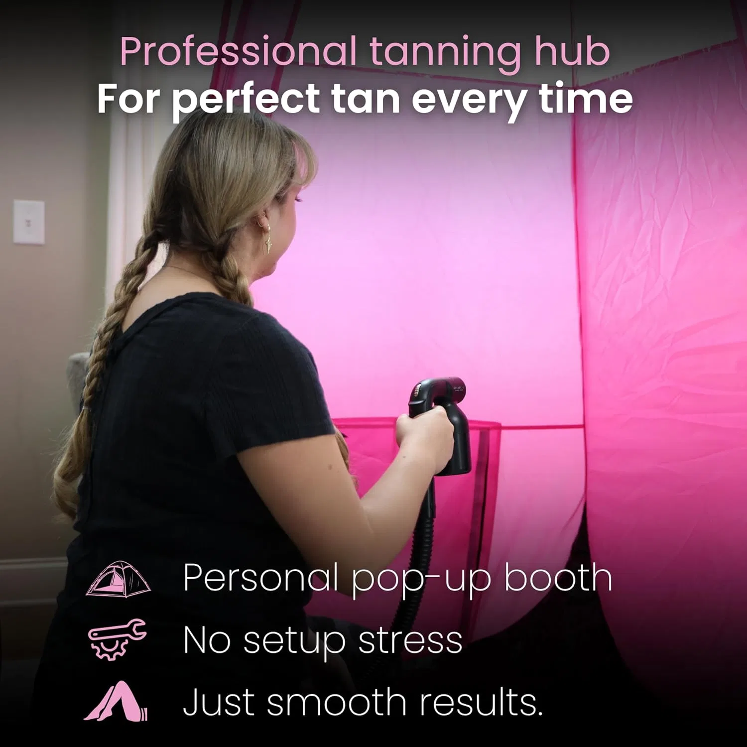 Спрей-тент для загара Reneebeautytan Pop-up Tent розовый — фото 3