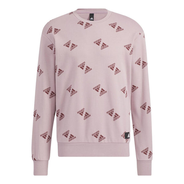 

Толстовка Adidas Fi Bp1 Aop Swt Full Print Sports Round Neck Pullover Couple Style Pink, розовый