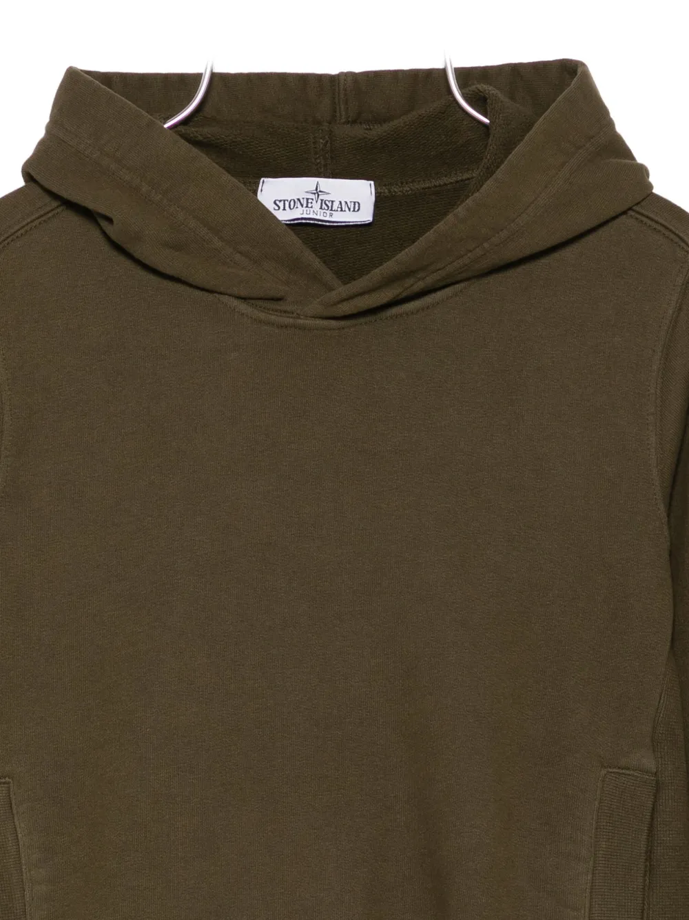 Толстовка с капюшоном и нашивкой-логотипом Stone Island Junior, зеленый — фото 3