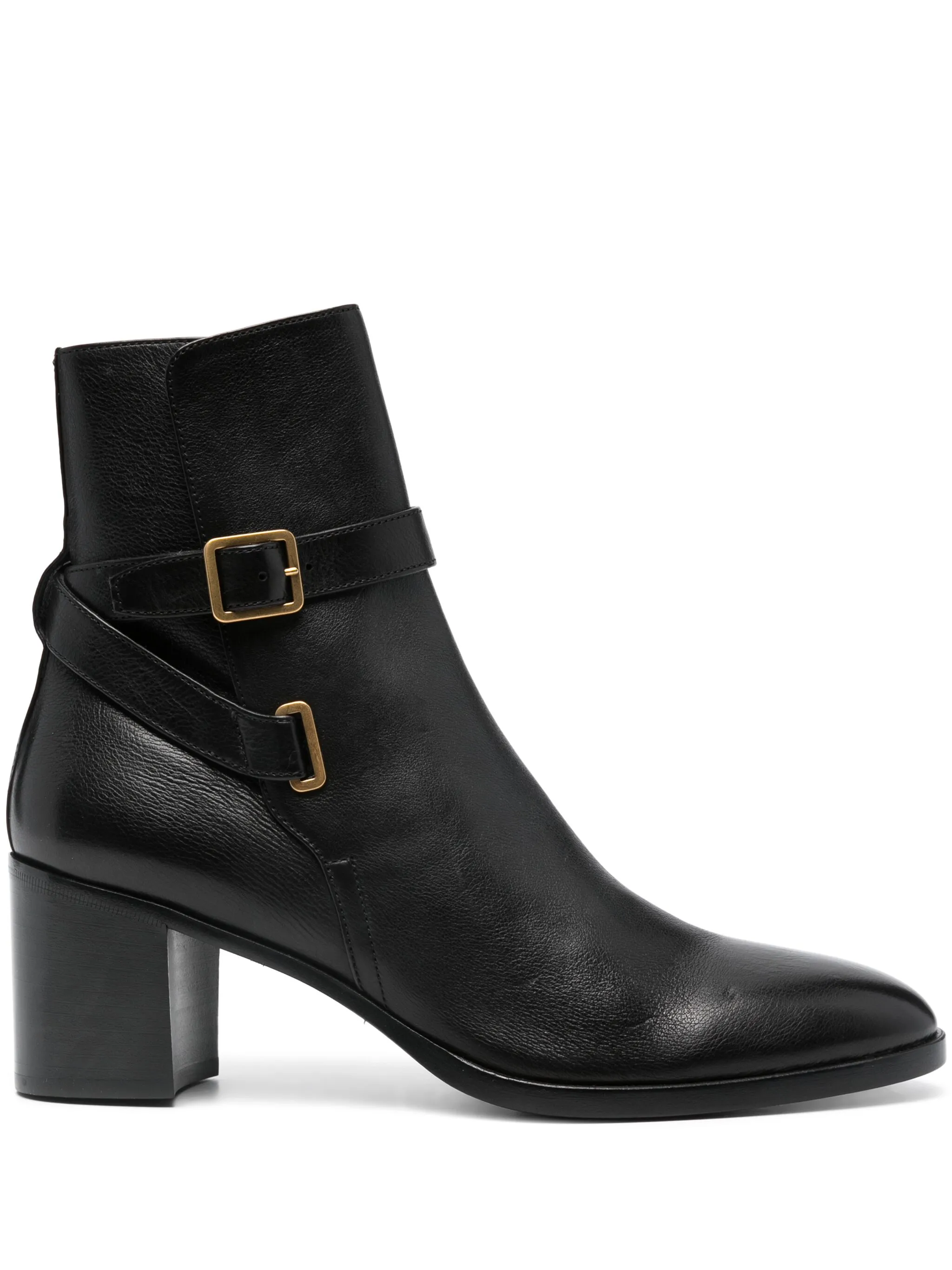 Ботильоны Dorina 70 с пряжками Saint Laurent, черный