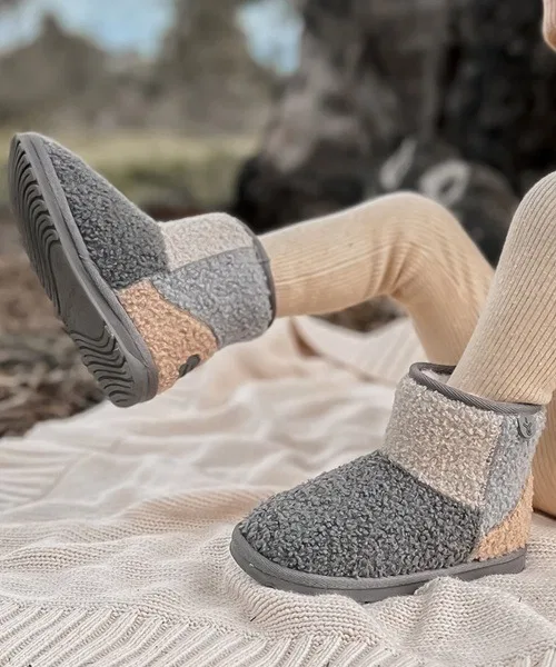 Детские ботинки Wallaby Mini Teddy Patch EMU Australia серые