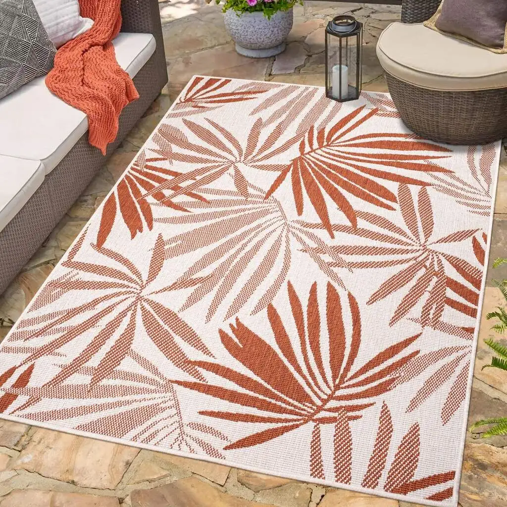 

Ковер Carpet City уличный "DUO RUG 5771", прямоугольный, двусторонний ковер, устойчивый к атмосферным воздействиям внутри и снаружи, балкон, терраса, гостиная 200х290 см, красный