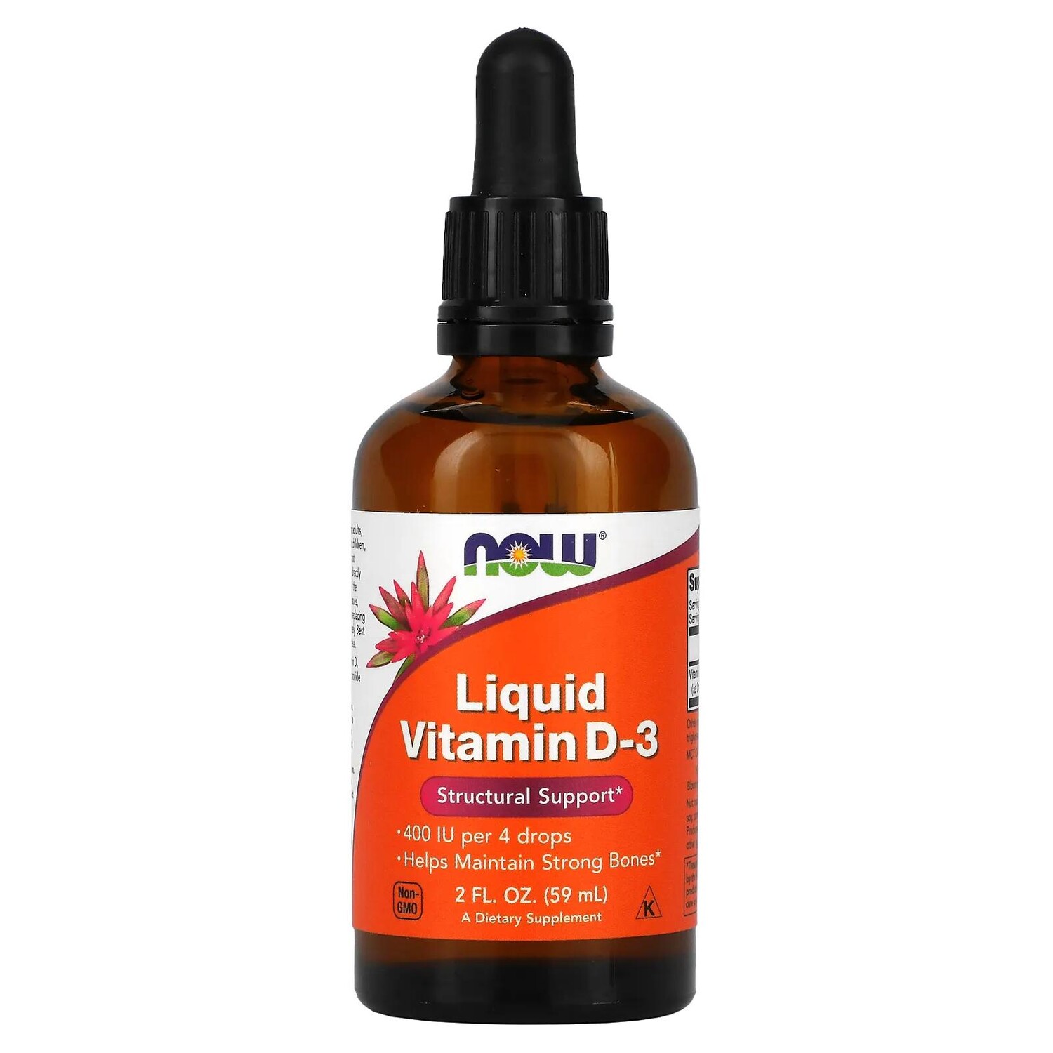 

Now Foods Жидкий витамин D3 400 МЕ 2 жидкие унции (60 мл)