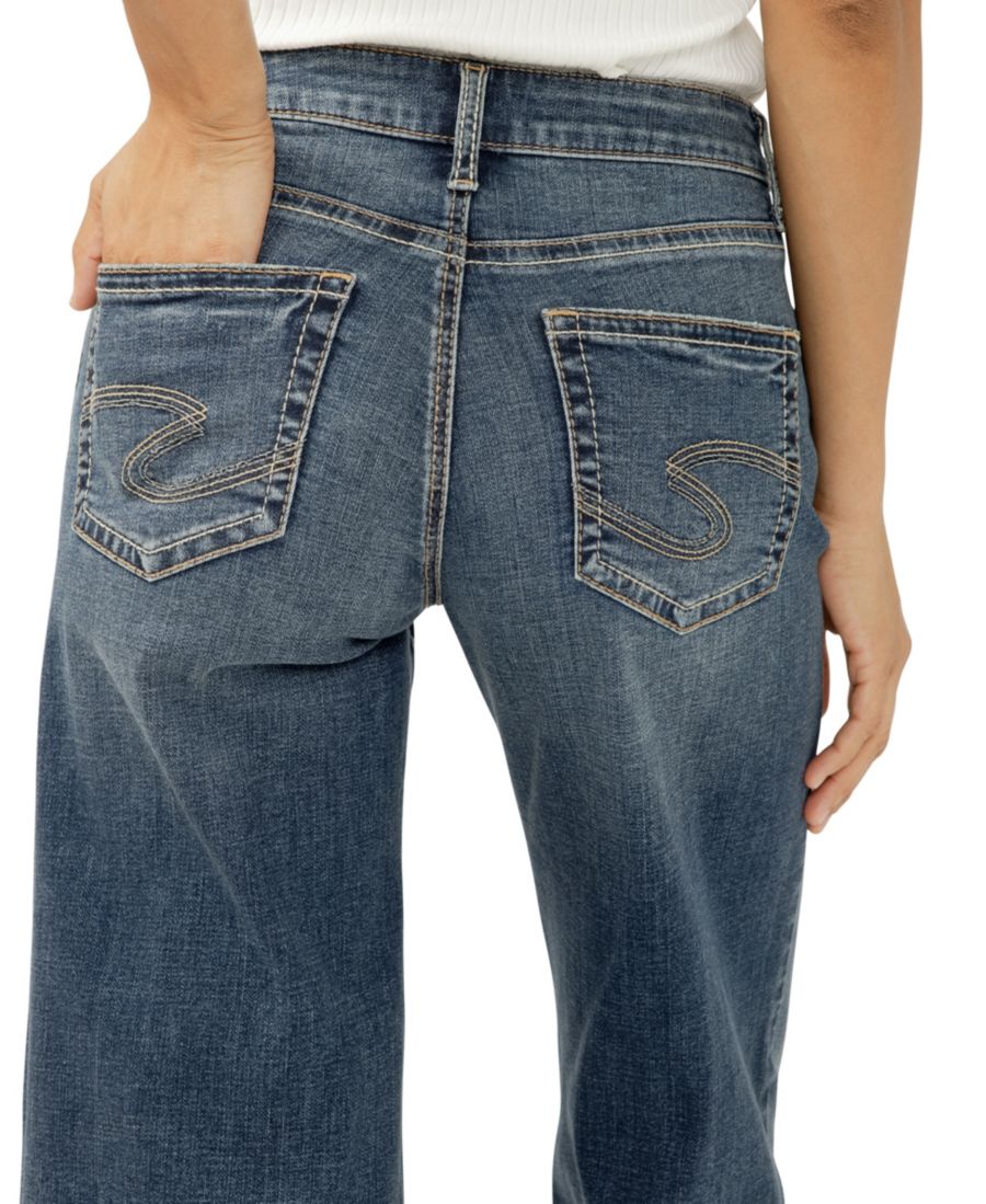 Женские джинсы Suki Wide Mid Rise Curvy Fit Silver Jeans Co, Billie — фото 4