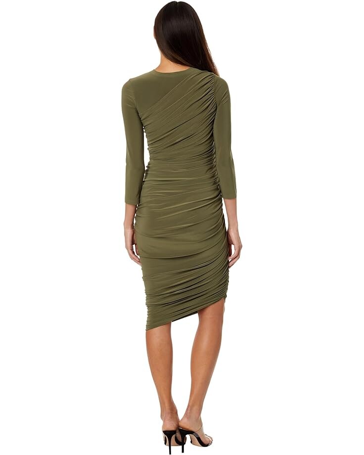 

Платье Norma Kamali Long Sleeve Diana Dress To Knee, цвет Military