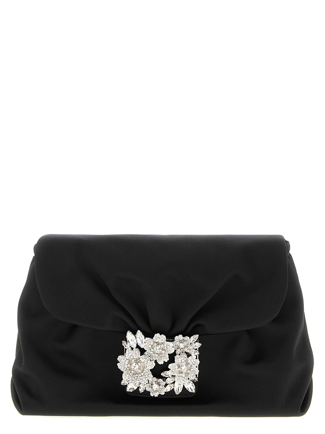 

Клатч «Bouquet Strass Drape mini» Roger Vivier, черный