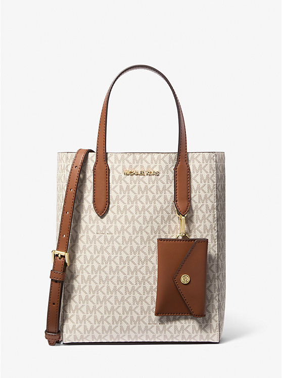 

Маленькая сумка-тоут с фирменным логотипом Vincent и чехлом для карт Michael Kors, бежевый