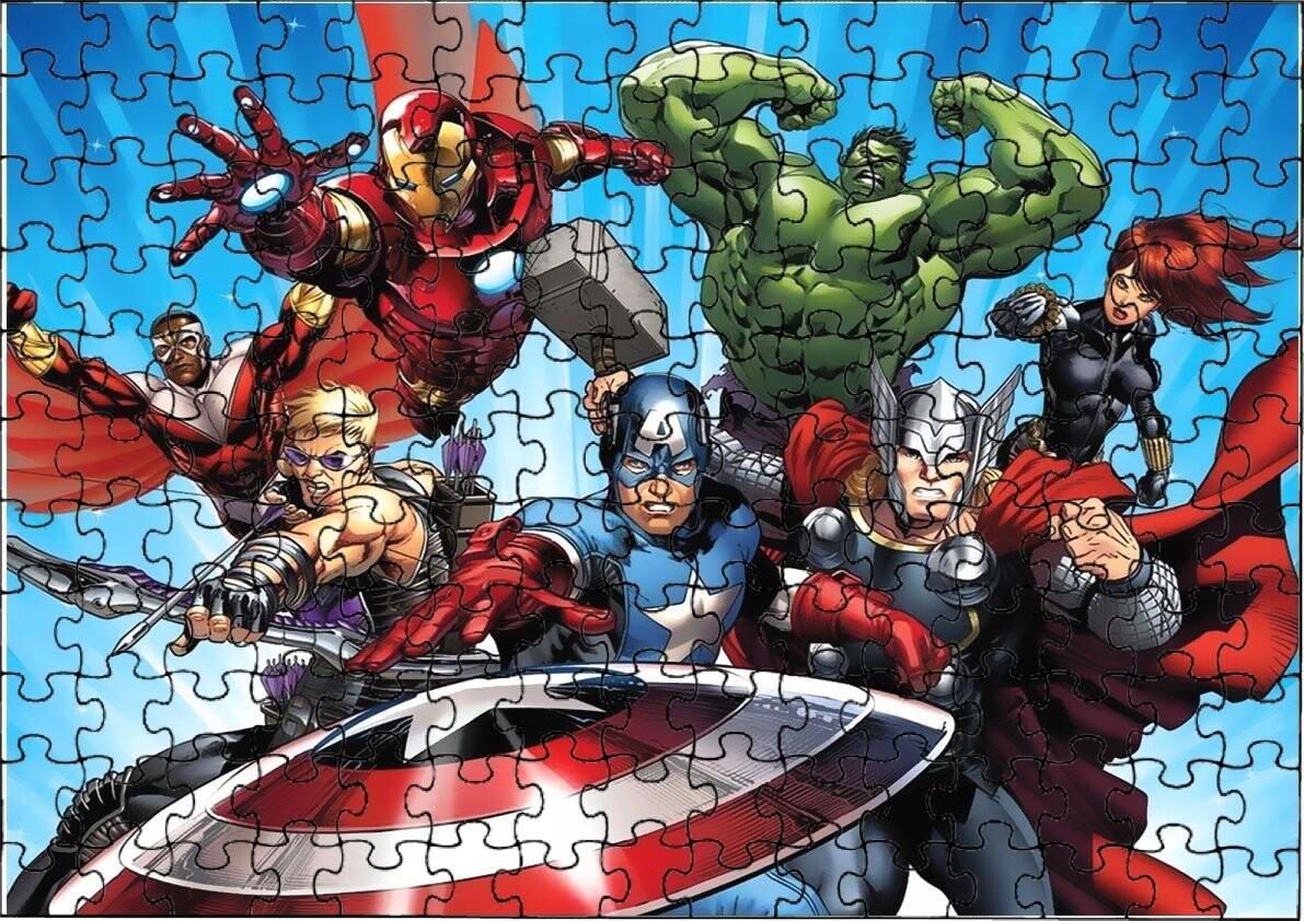 

Пазл 120 деталей: Marvel's Avengers + Сумка с принтом bez marki