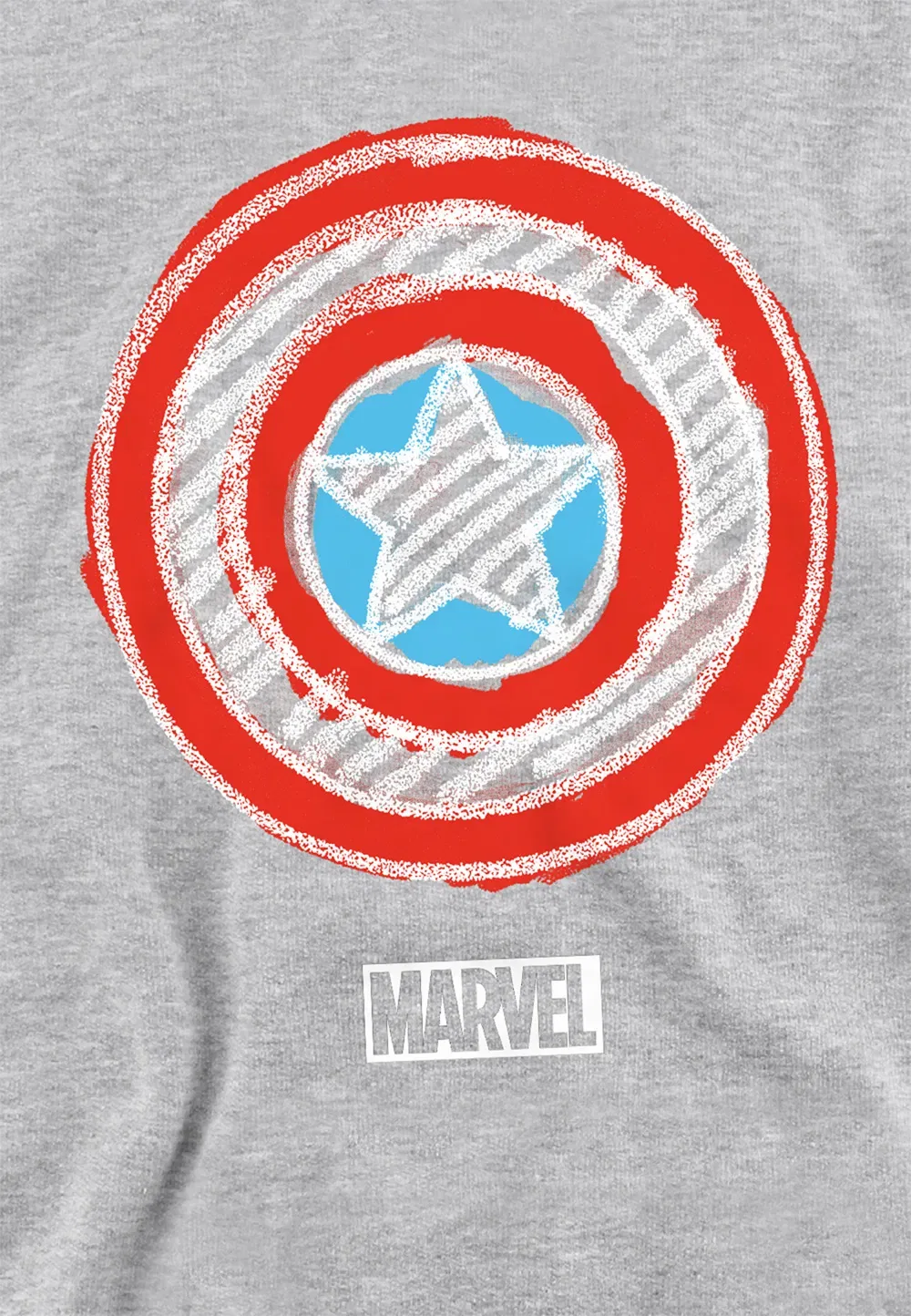 Детская толстовка с принтом Captain America Marvel, серый — фото 2