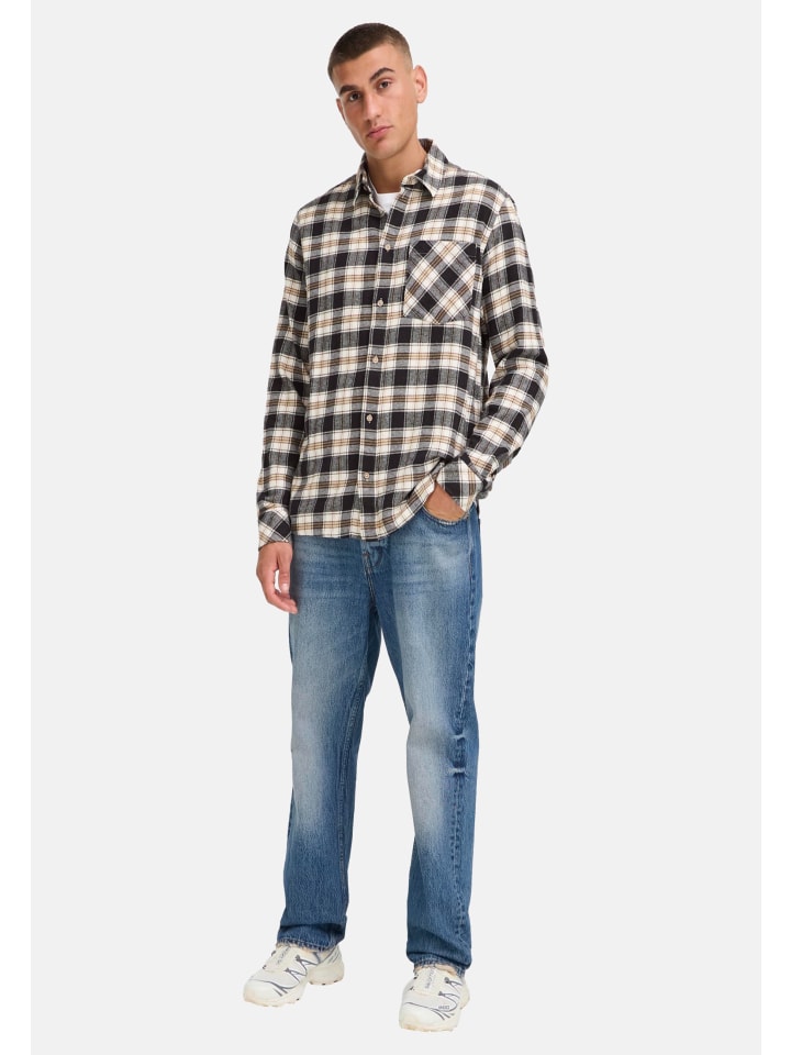 

!SOLID Черная рубашка «Стив»