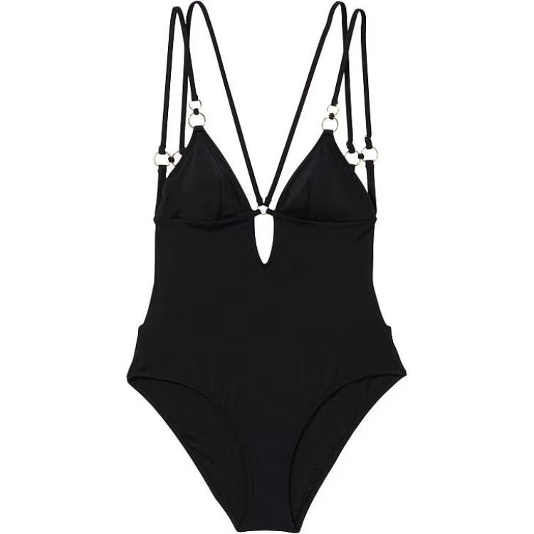 

Victoria's Secret Цельный купальник Women's с шнуровкой Black