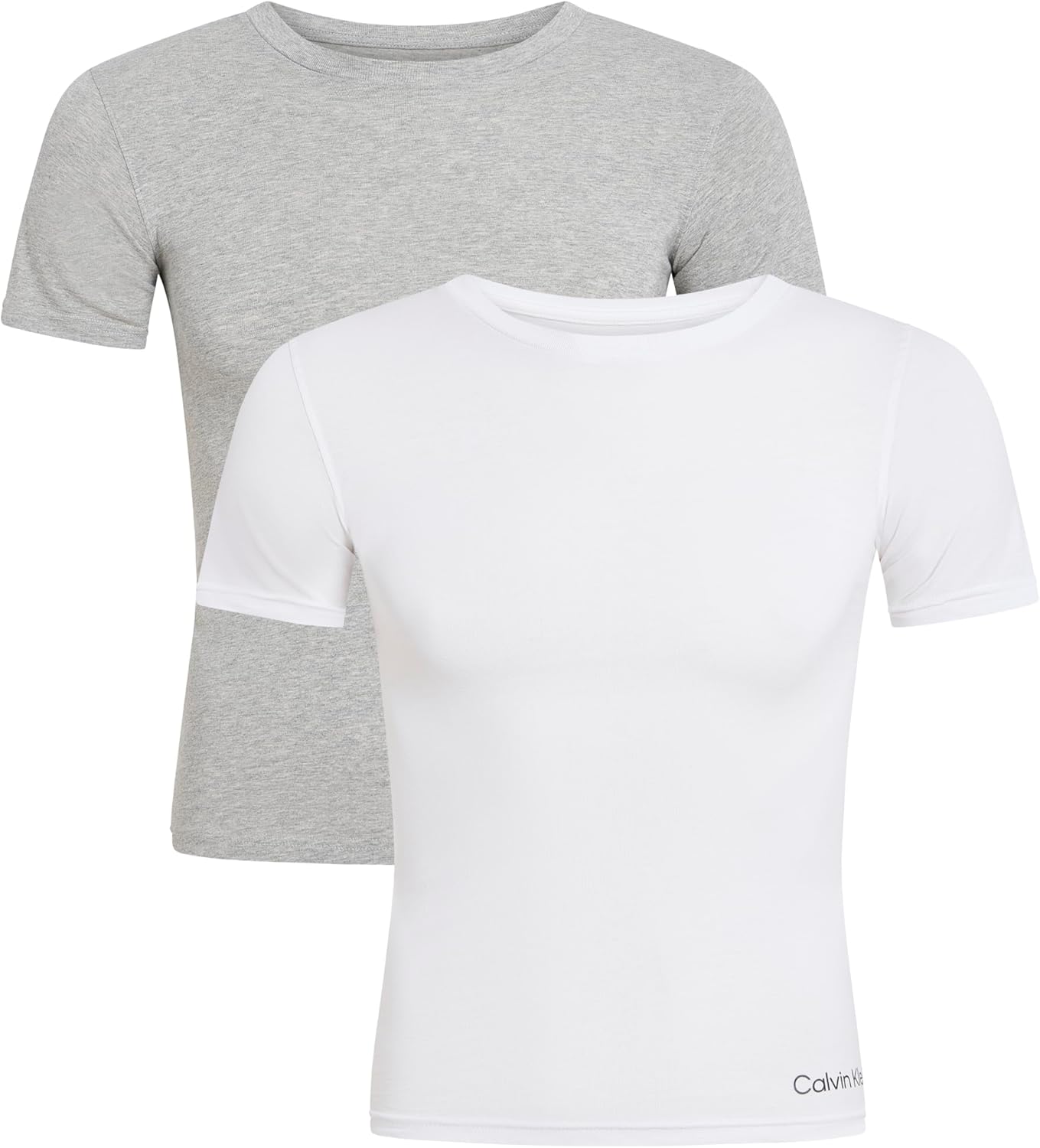 

Футболки Calvin Klein для мальчиков с коротким рукавом, хлопковые, упаковка, 2 Pack-Heather Grey/Classic White, Белый, Футболки Calvin Klein для мальчиков с коротким рукавом, хлопковые, упаковка, 2 Pack-Heather Grey/Classic White