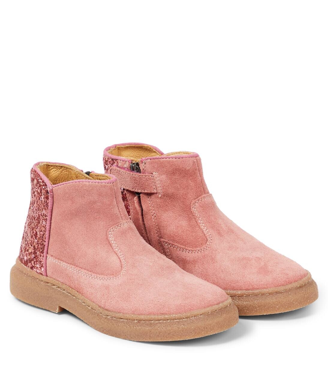 

Ботильоны из замши Trix Back Pom D'Api, цвет velours vieux rose