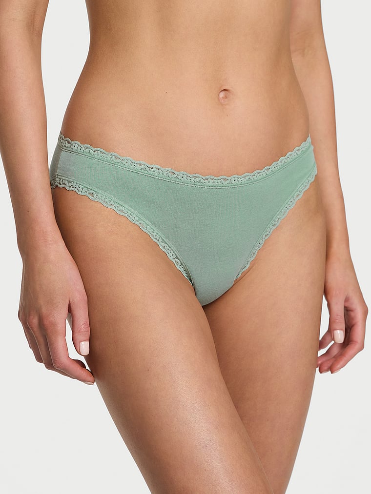 

Трусики-Бикини с кружевной талией Lace Trim, lace trim seasalt green