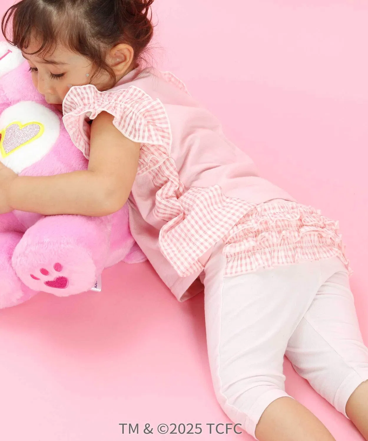 Леггинсы 5/8 с рюшами Care Bears × SLAP SLIP, розовые