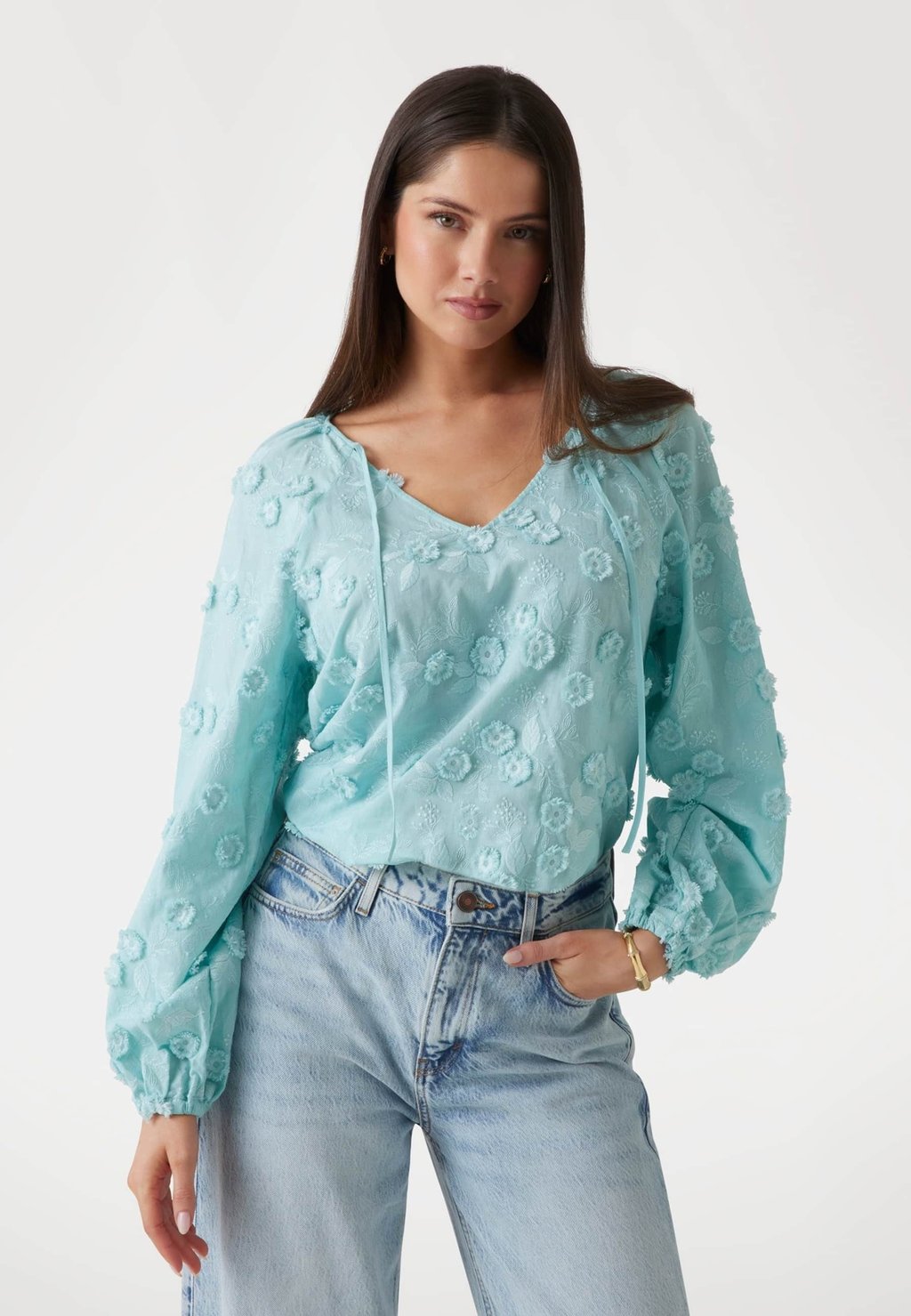 

Блуза Guess, светло-голубой