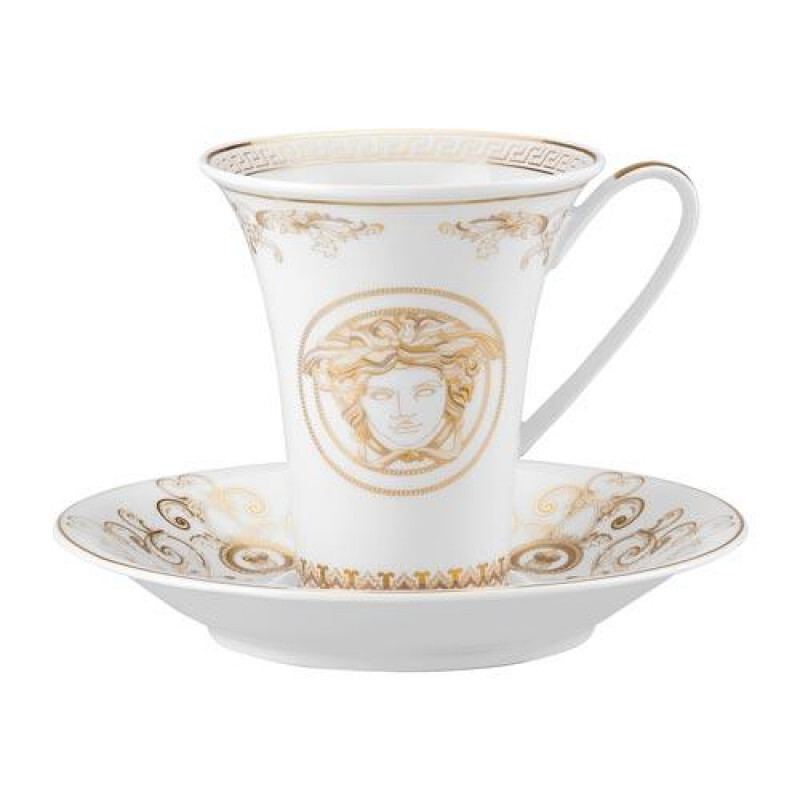 

Кофейная чашка Rosenthal Versace Medusa Gala, 2 предмета 0,18 л Rosenthal meets Versace, белое золото