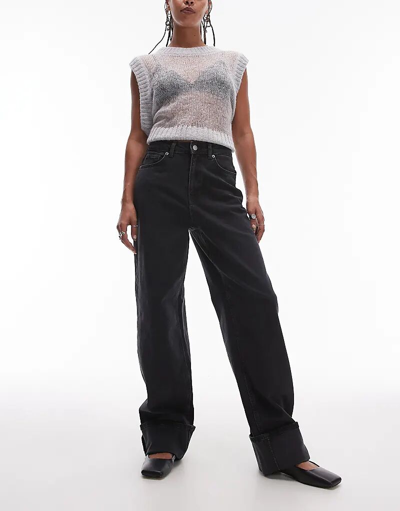 

Джинсы Femme Wide fit черного цвета Selected