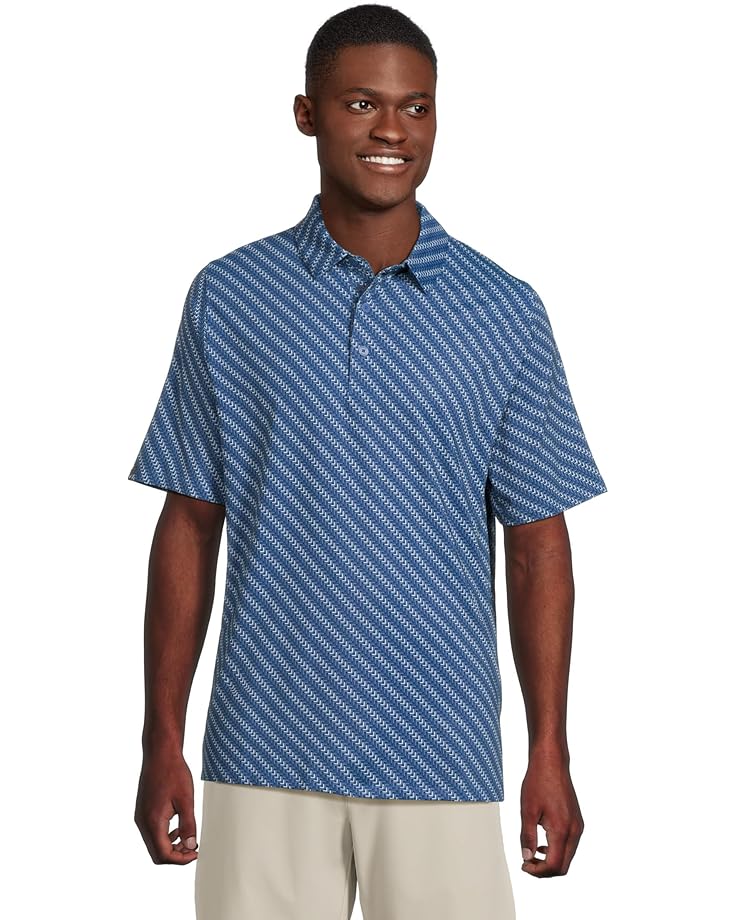 

Рубашка поло Callaway Chev Twill Print Polo, цвет Galaxy Blue