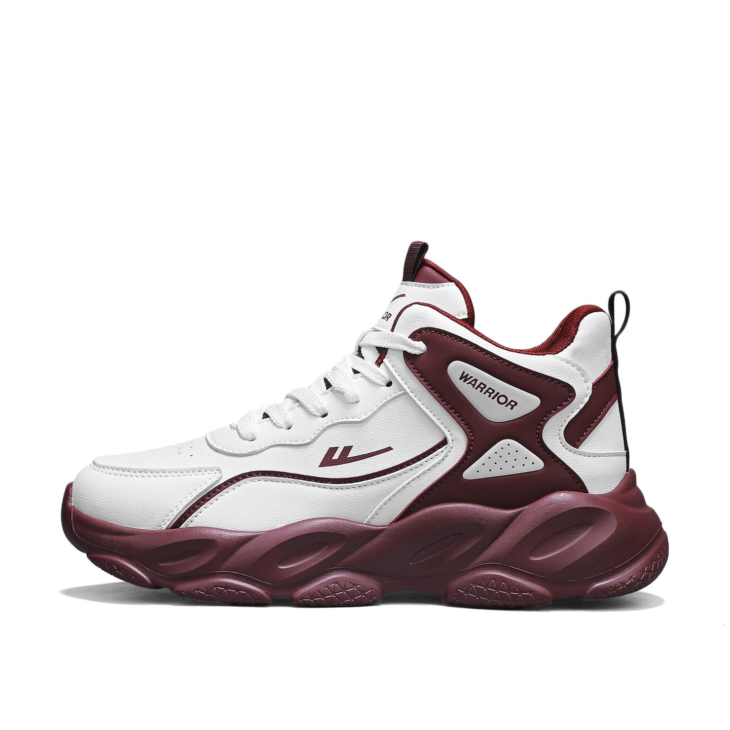 

WARRIOR Мужские повседневные кроссовки Mid top Beige Red с амортизацией, устойчивые к истиранию и скольжению