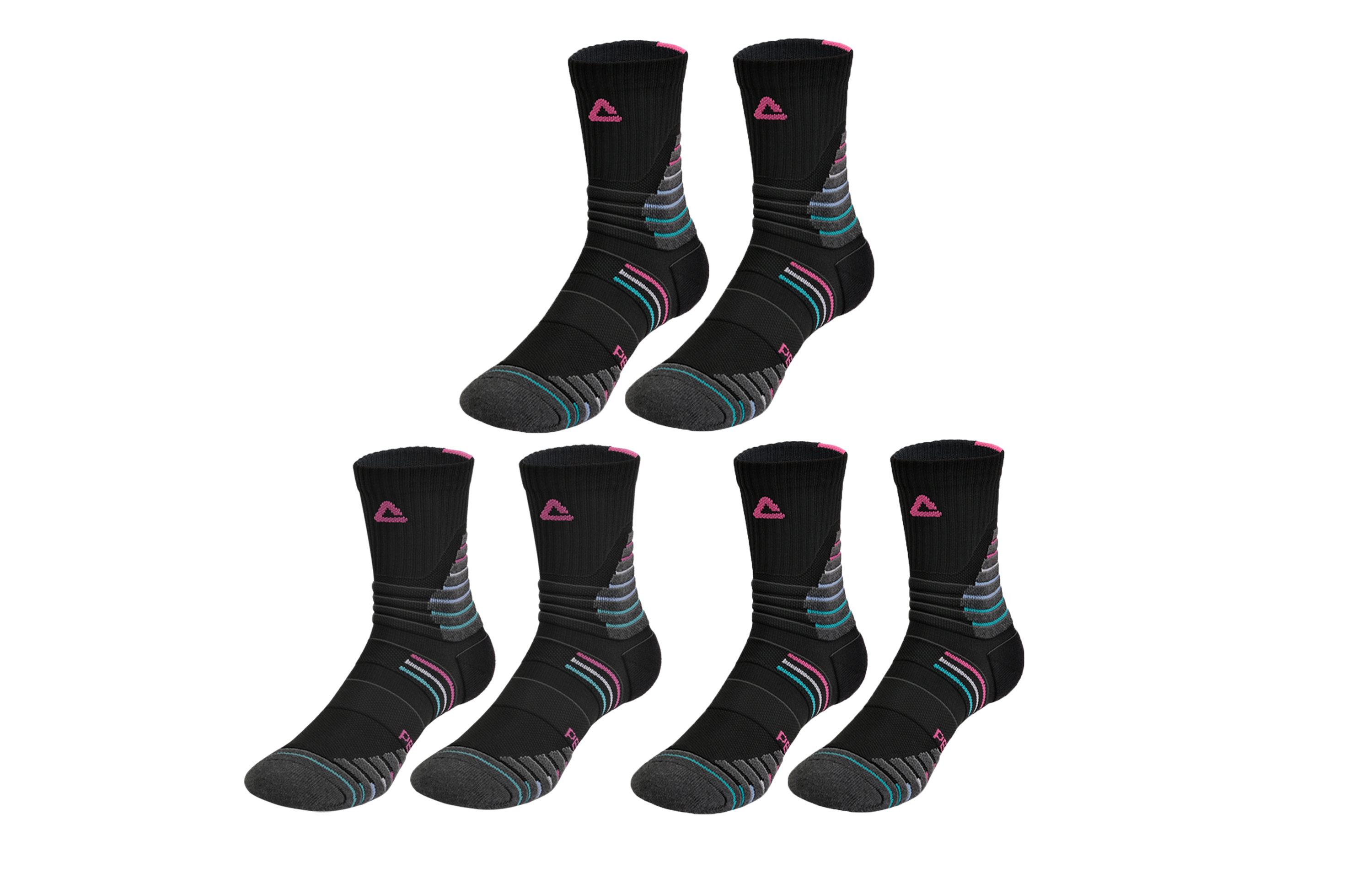 

Гольфы унисекс, 3 пары PEAK, 1 Set 3 Pack (White Pink Green+Mint Green+White Orange)