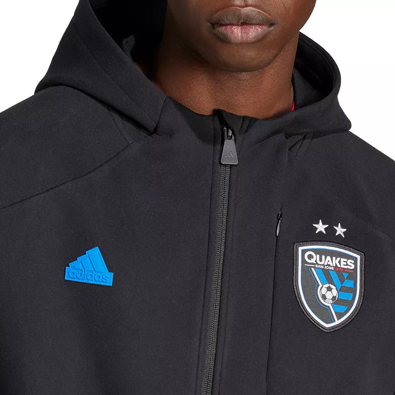 Черная куртка Prematch Anthem Adidas Adult San Jose Earthquakes 2024 — фото 3