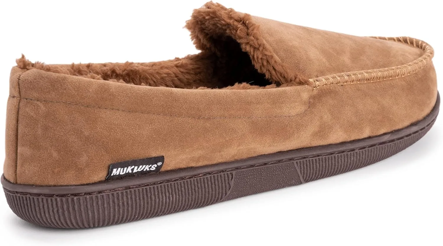 Мужские мокасины и тапочки MUK LUKS из искусственной обуви, коричневый — фото 2