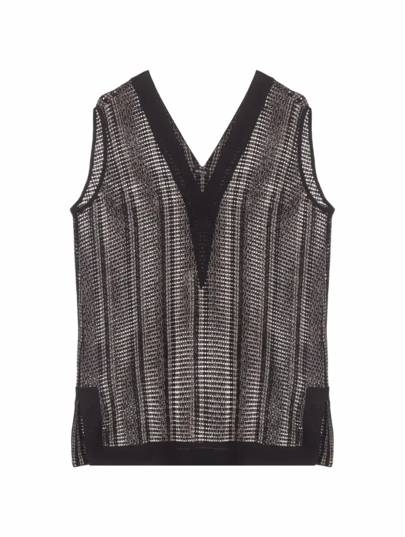 

Льняной жилет Kiton, черный