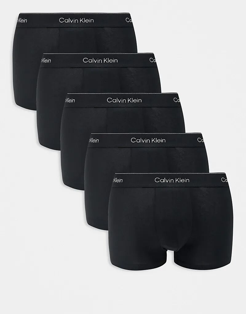 

Комплект из 5 пар боксеров Calvin Klein Icon Cotton Stretch черного цвета