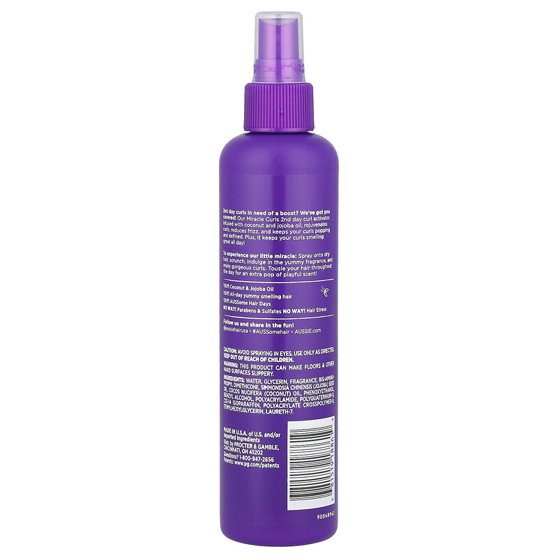 Aussie Miracle Curls: Активатор локонов с кокосом и маслом жожоба — фото 2