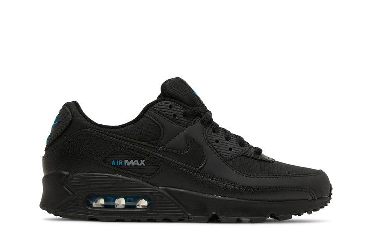 Кроссовки Nike Air Max 90 'Black Laser Blue', черный — фото 2