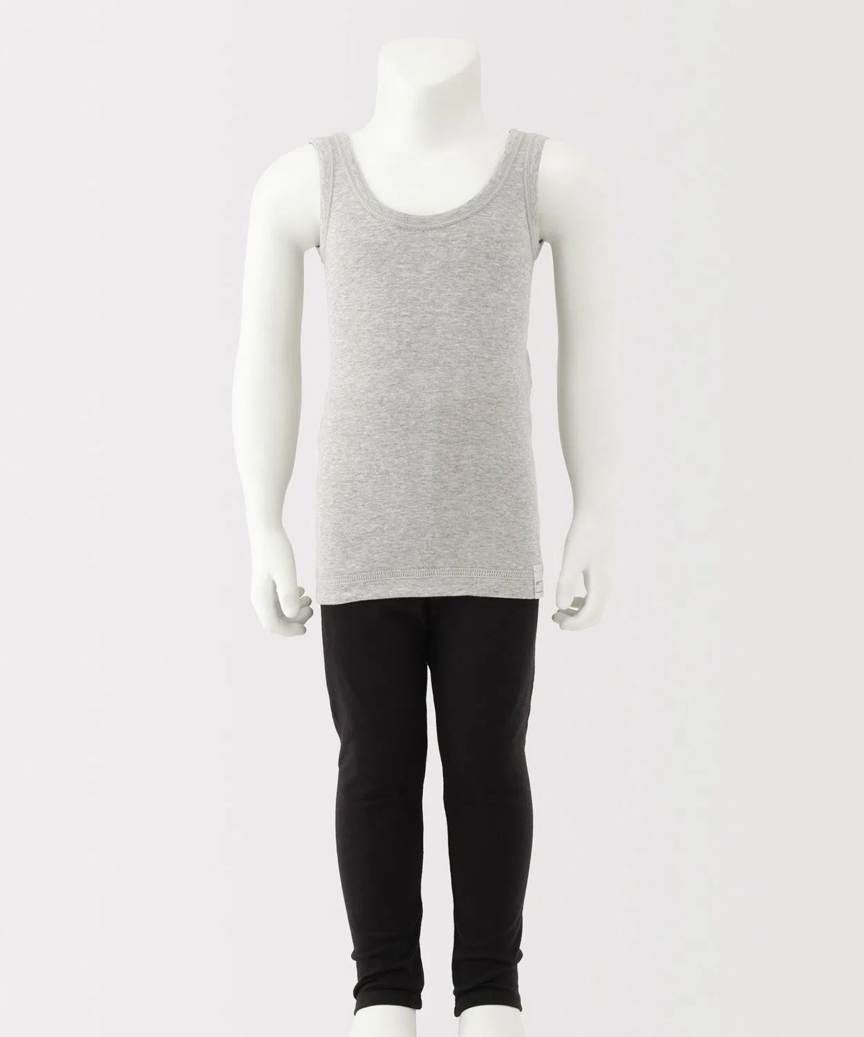 Детский топ-майка с фрезерованным швом, Organic Cotton, серый — фото 3