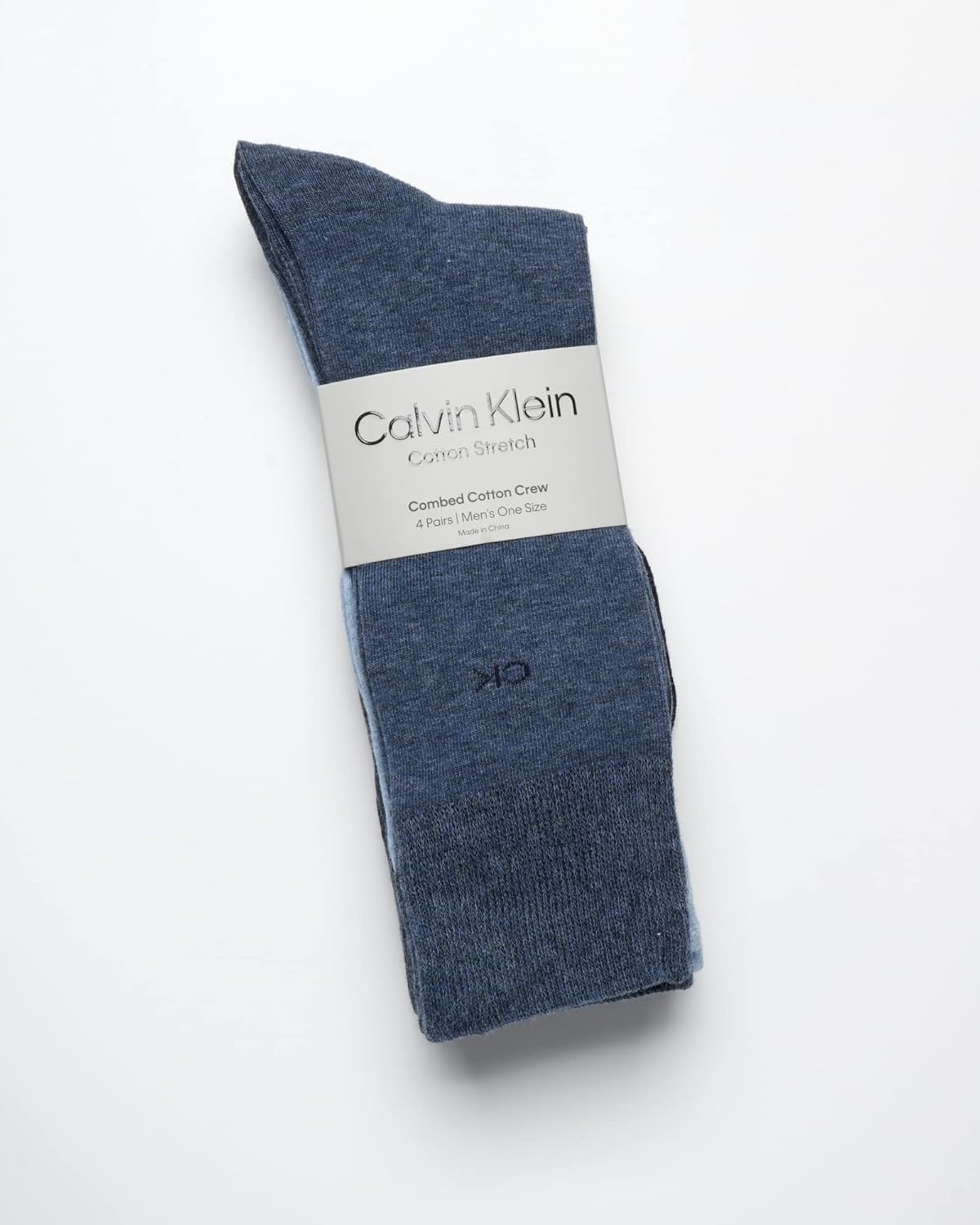 Мужские носки Calvin Klein Crew Socks - 4 пары, легкие, влагоотводящие, мягкие, спортивные носки для мужчин, для занятий спортом и бега, Blue Multi — фото 2