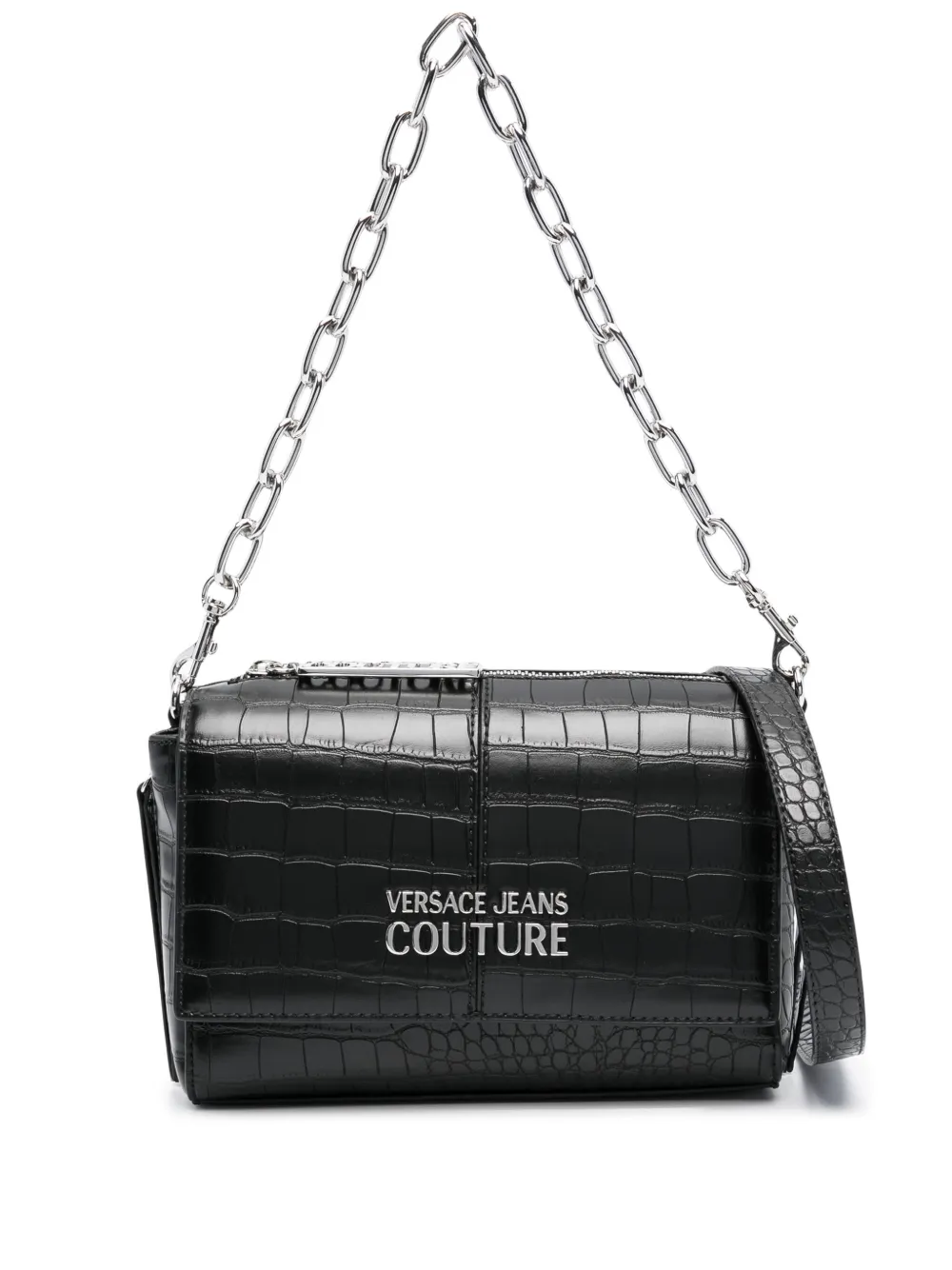 

Сумка на плечо с эффектом крокодиловой кожи Versace Jeans Couture, черный