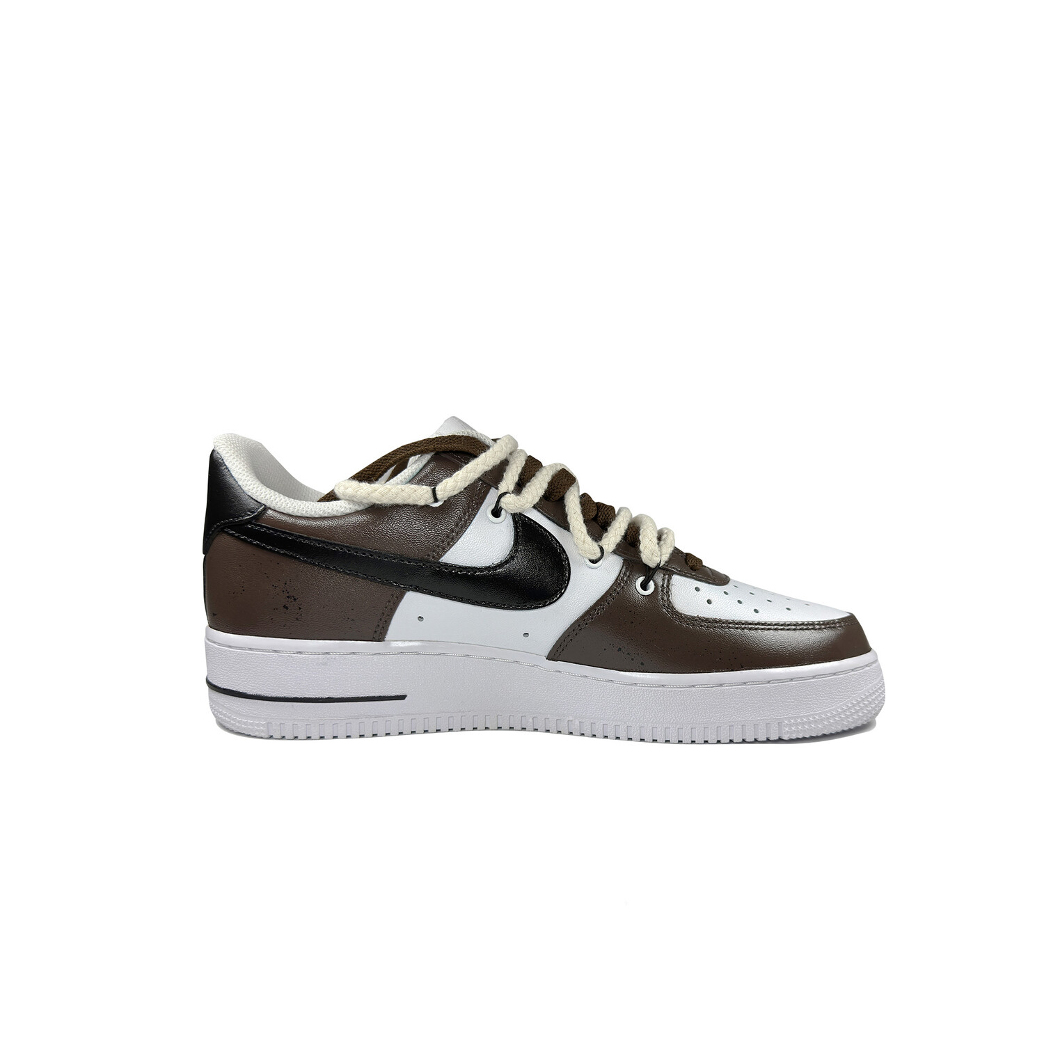 

Кроссовки Nike Air Force 1 Skateboarding Shoes Men Low-top Brown/white/black, цвет Coffee