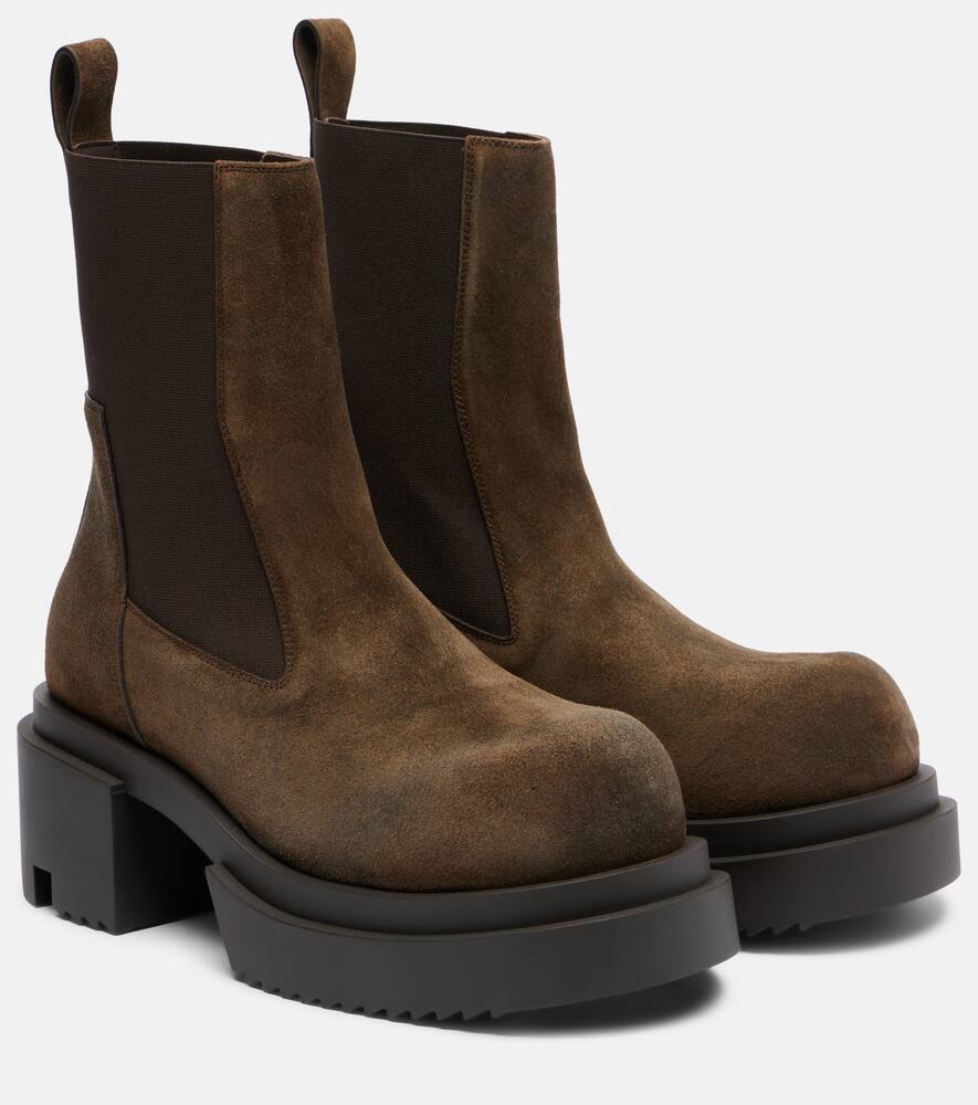 Челси ботинки Beatle из замши Rick Owens, Indigo