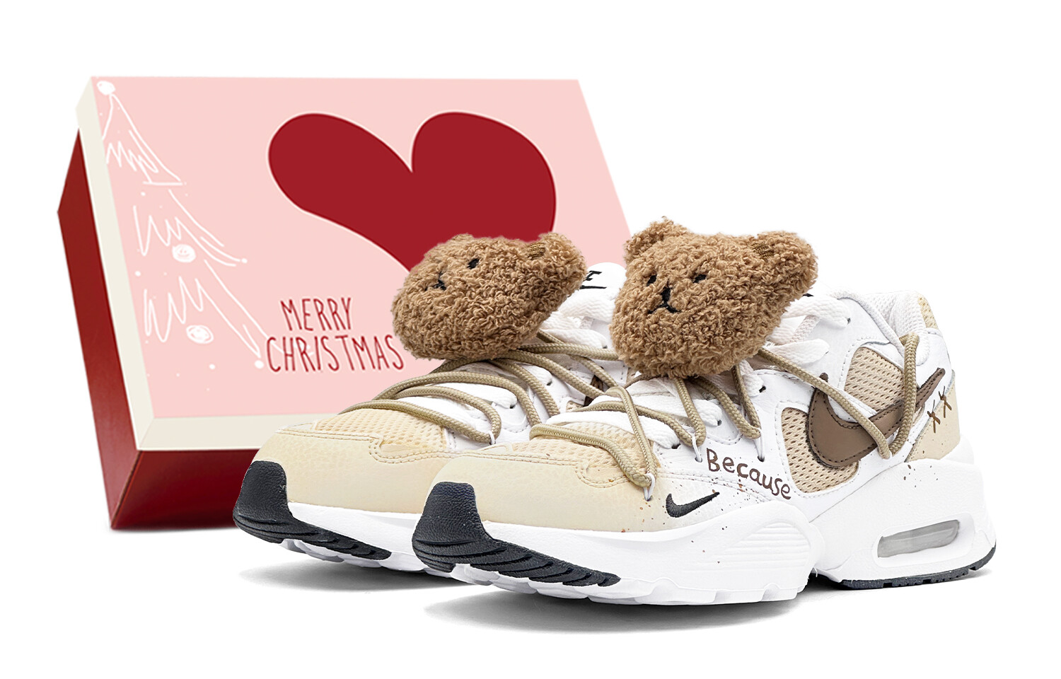 

Кроссовки Air Max Fusion женские с низким верхом коричневый/белый Nike